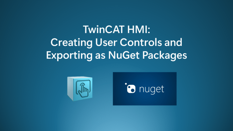 TwinCAT HMI: Creating User Controls and Exporting as NuGet Packages ...